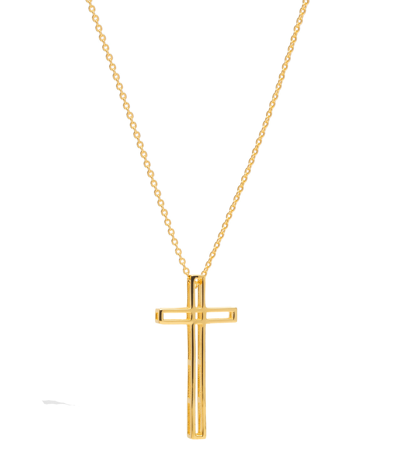 Gift Packaged 'Daniela' 18ct Yellow Gold Plated 925 Silver Cross Pendant Necklace