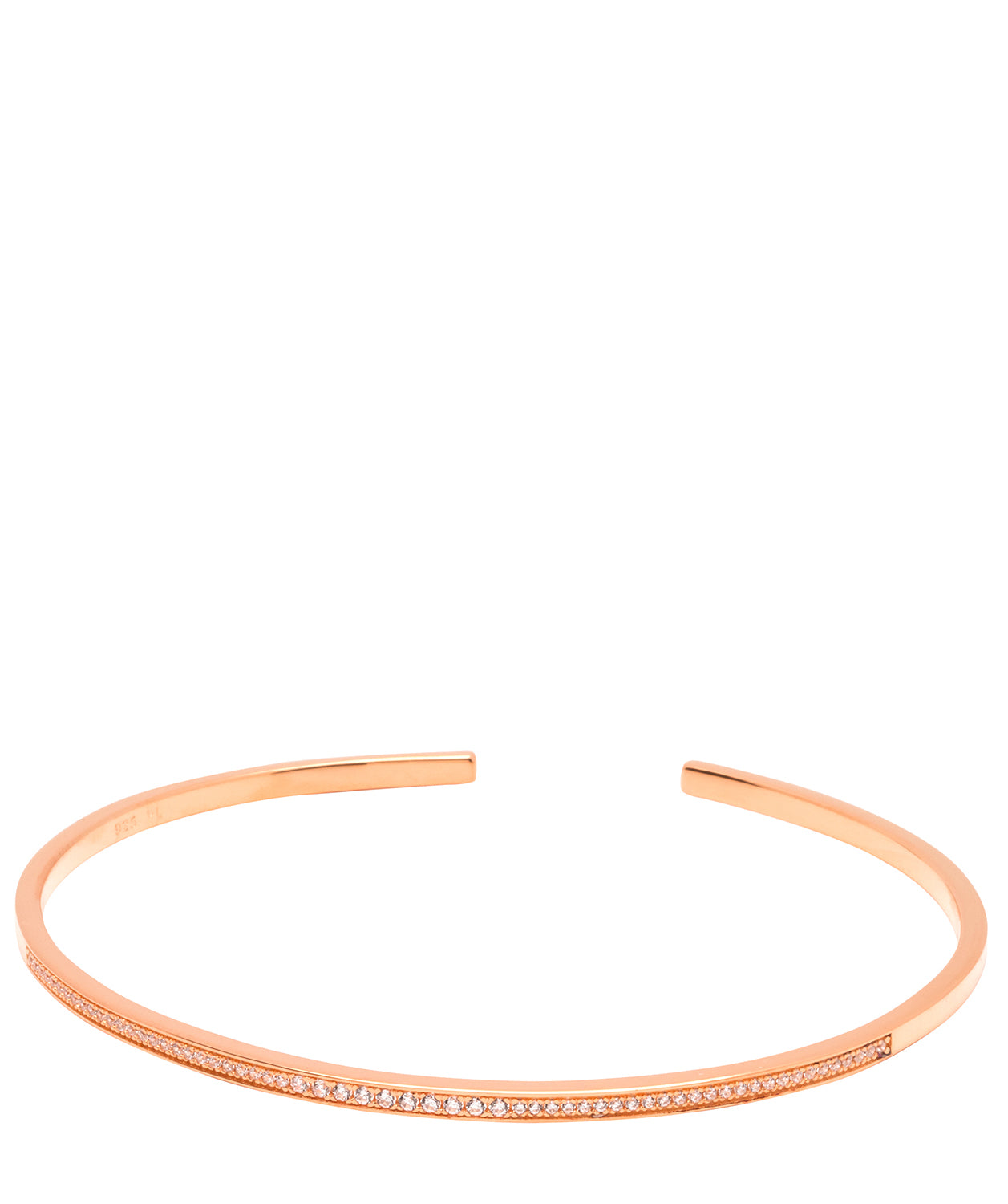 Gift Packaged 'Aaliyah' 18ct Rose Gold Plated 925 Silver Minimalist Bangle