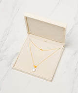 Gift Packaged 'Edna' 18ct Yellow Gold Plated Sterling Silver Baroque Freshwater Pearl Necklace