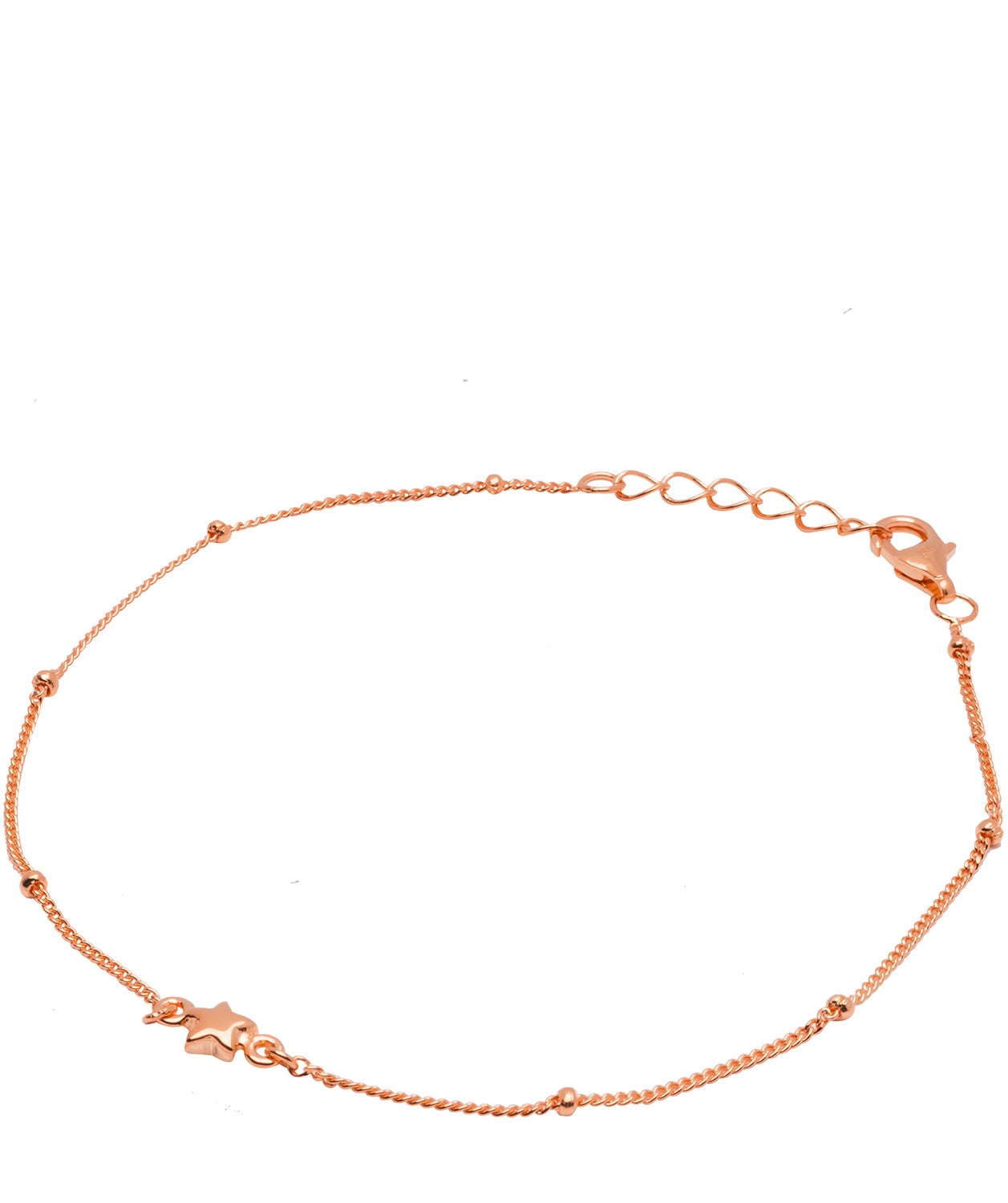 Gift Packaged 'Paisley' 18ct Rose Gold Plated 925 Silver & Star Charm Bracelet