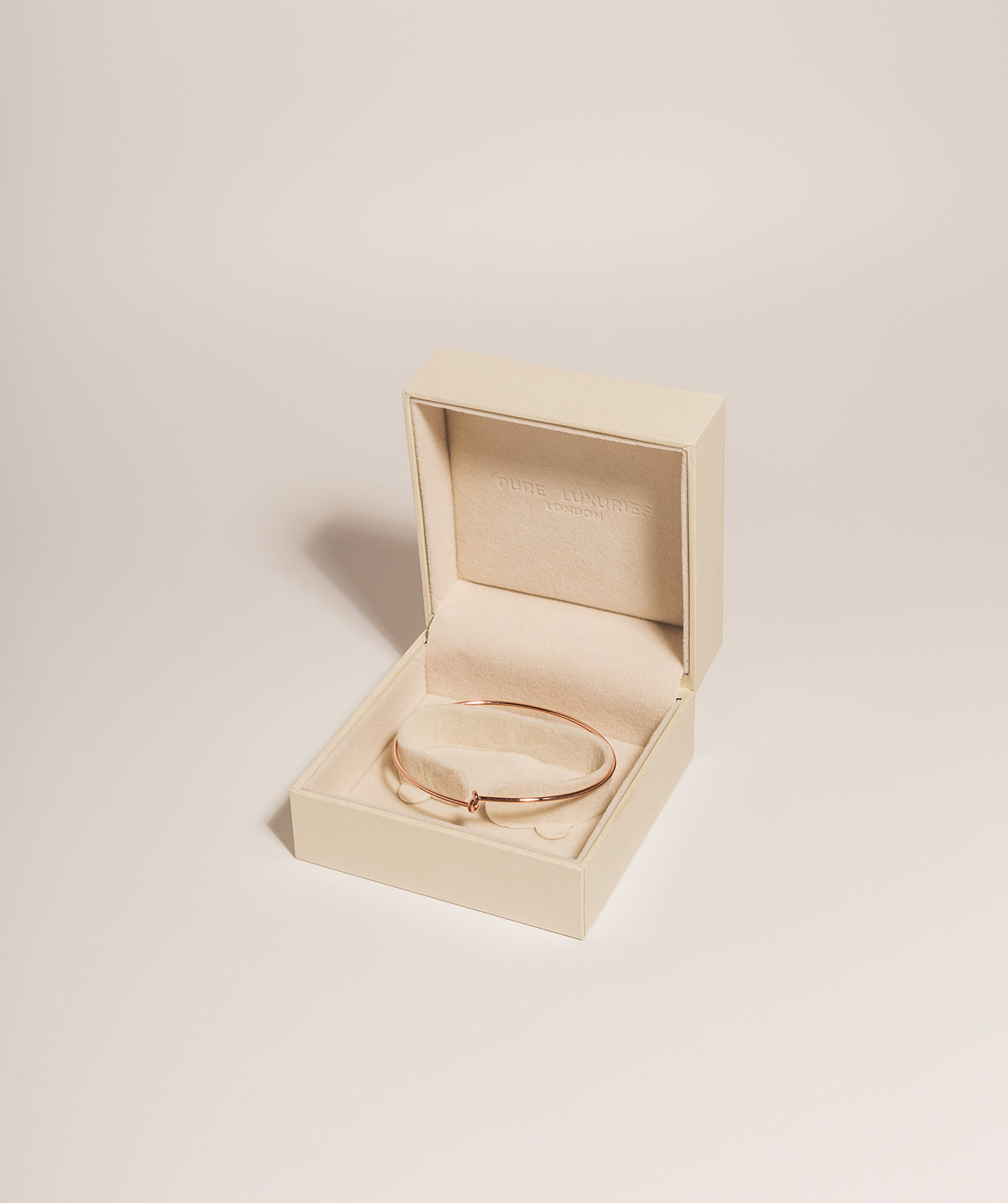 Gift Packaged 'Leah' 18ct Rose Gold Plated 925 Silver Minimalist Knot Bangle