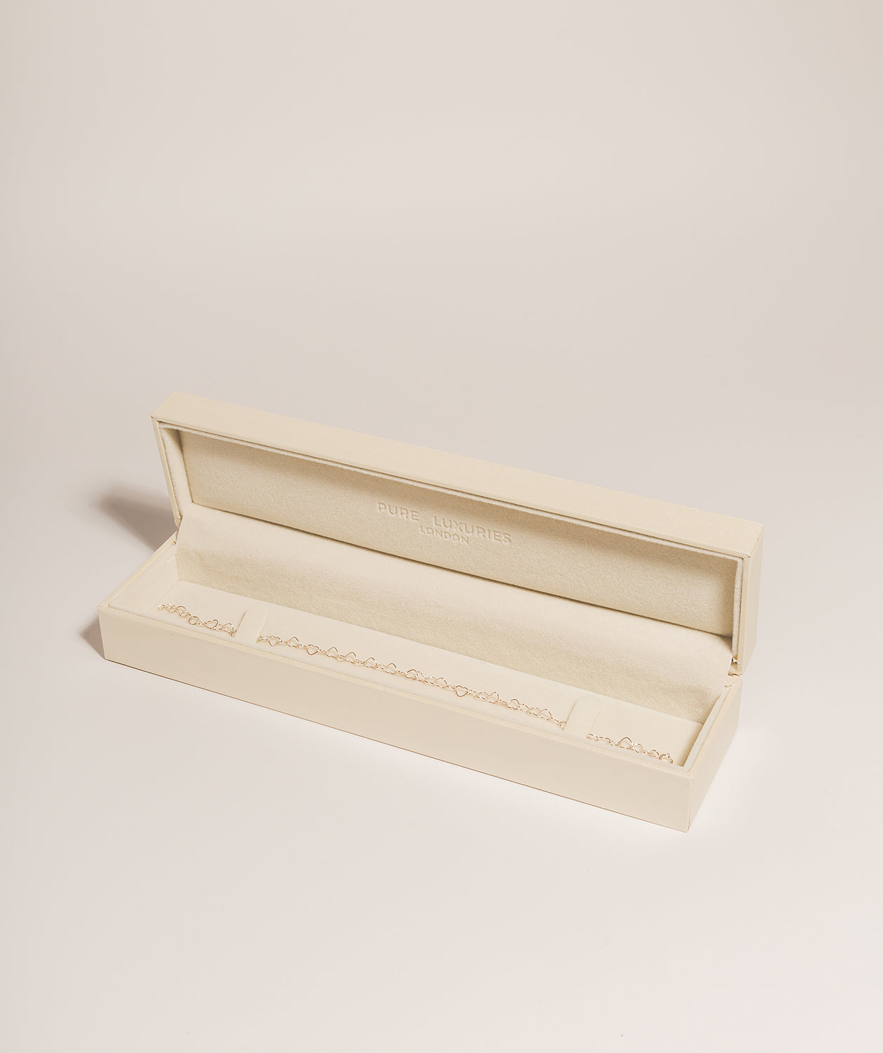 Gift Packaged 'Stella' 925 Silver Heart Chain Bracelet