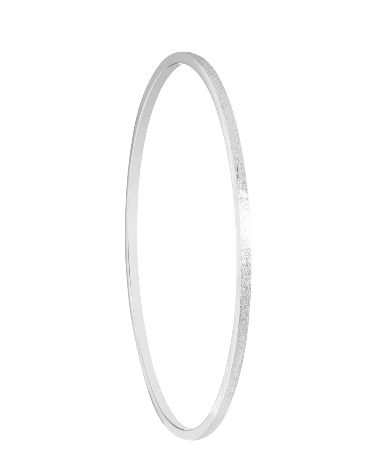 'Antonia' Sterling Silver Brushed Bangle image 1