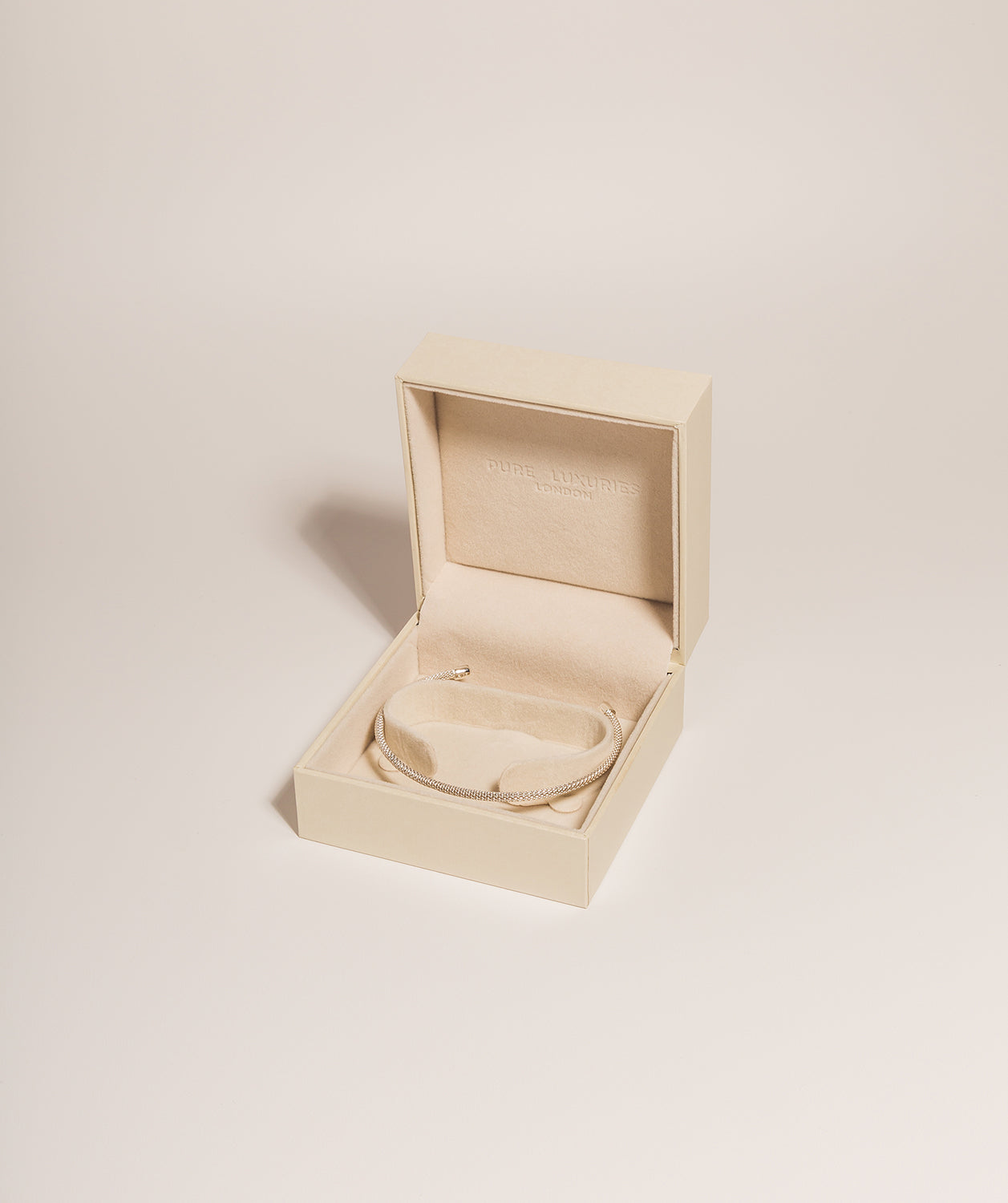 Gift Packaged 'Gretel' 925 Silver & Cubic Zirconia Chainmail Bangle