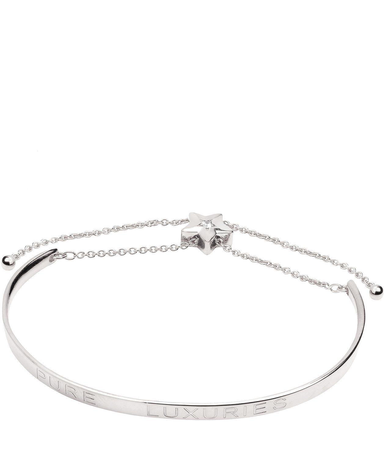 Gift Packaged 'Elisa' Sterling Silver Shooting Star Bangle