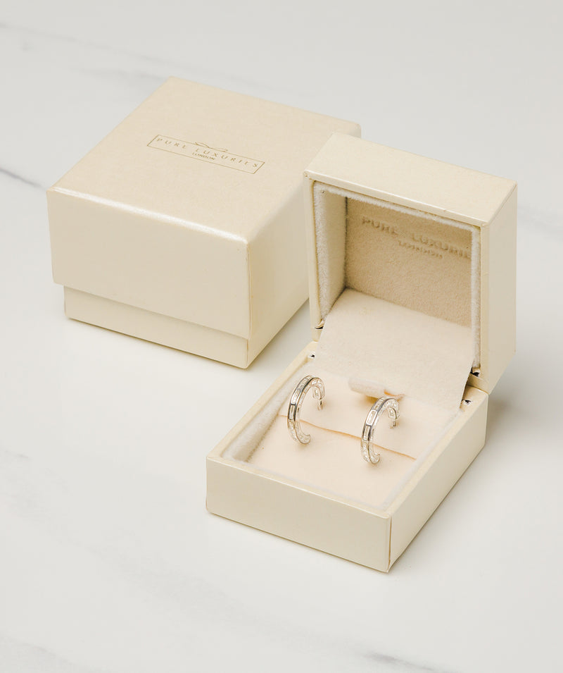 Gift Packaged 'Metz' Sterling Silver Hoop Earrings