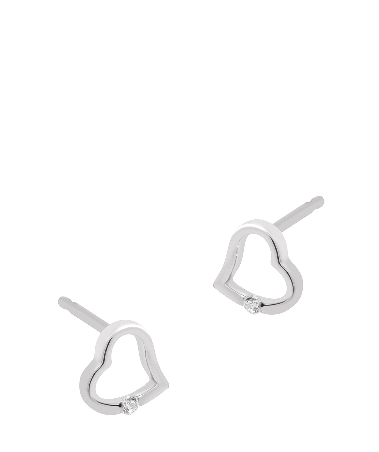 Gift Packaged 'Nerilla' Sterling Silver Heart Outline Earrings