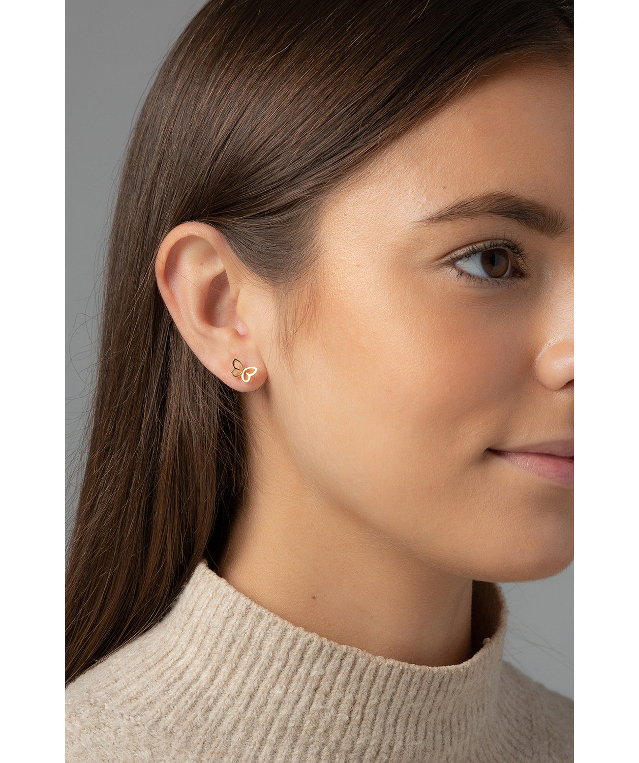 'Campana' Gold Plated Sterling Silver Butterfly Earrings image 2