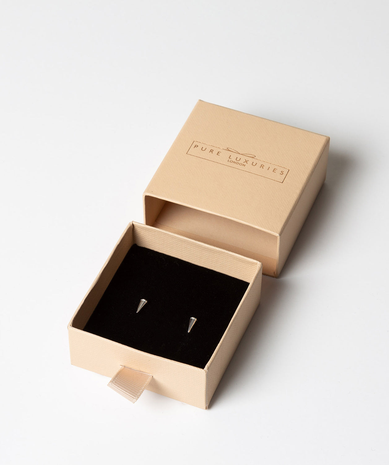 'Laurentia' Sterling Silver Conical Stud Earrings image 3