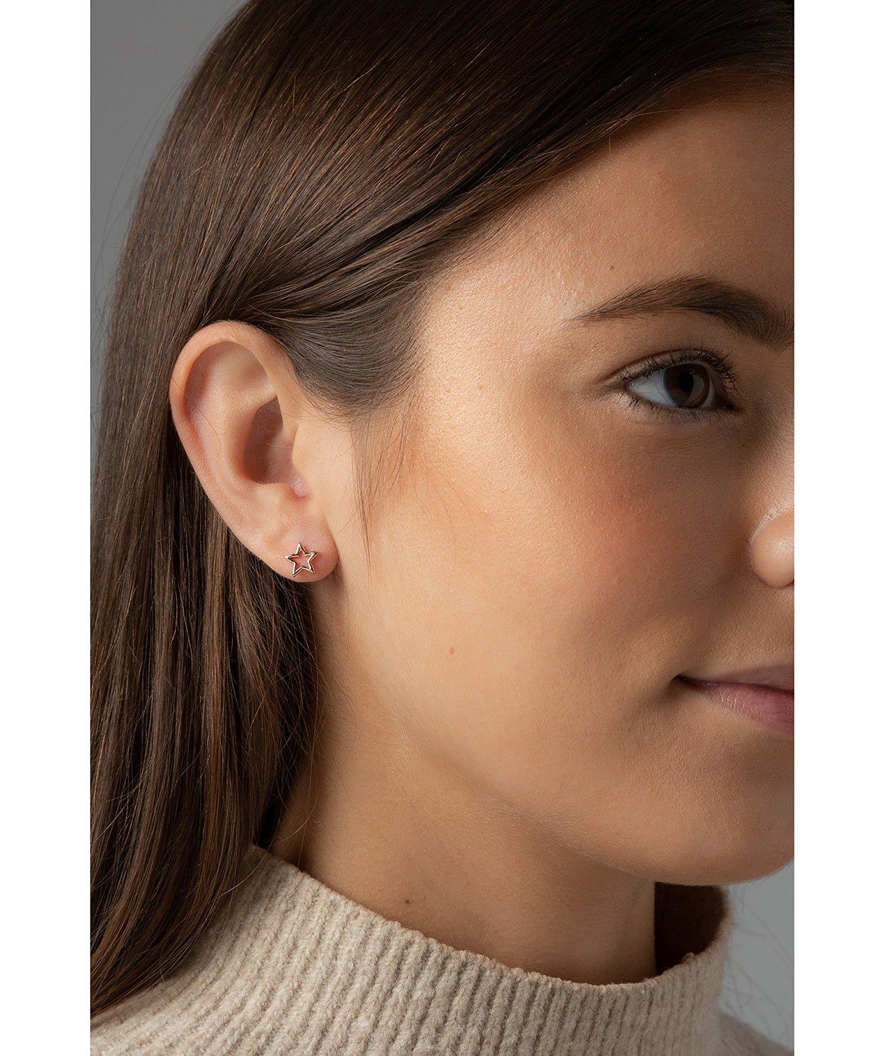 'Varinia' Rose Gold Plated Sterling Silver Star Earrings image 2