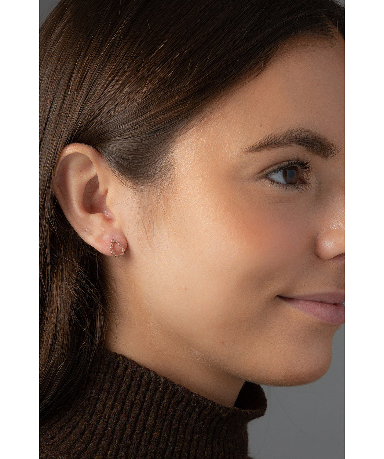 'Athalia' Rose Gold Plated Sterling Silver Teardrop Earrings image 2