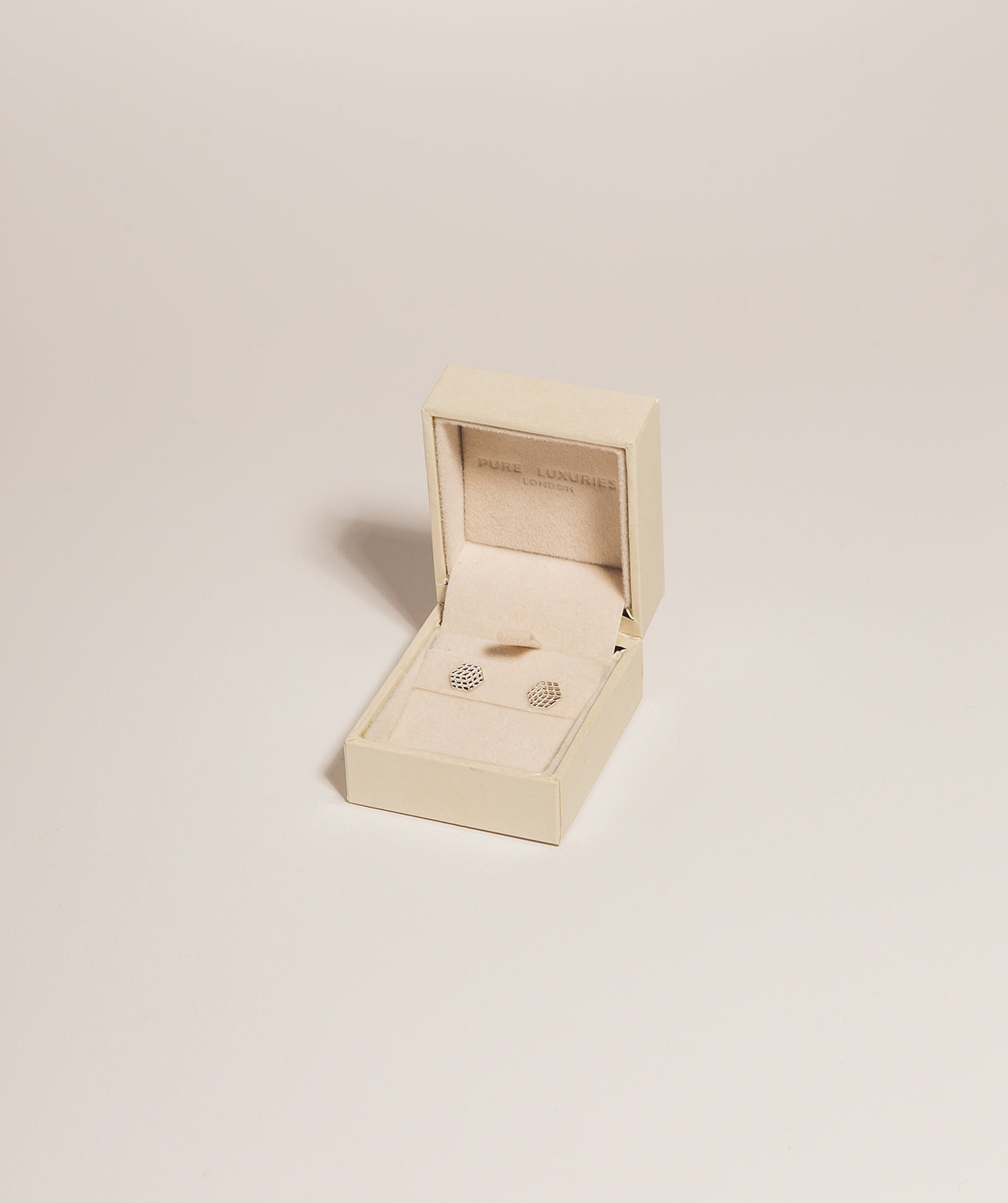 Gift Packaged 'Amoli' 925 Silver Geometric Stud Earrings