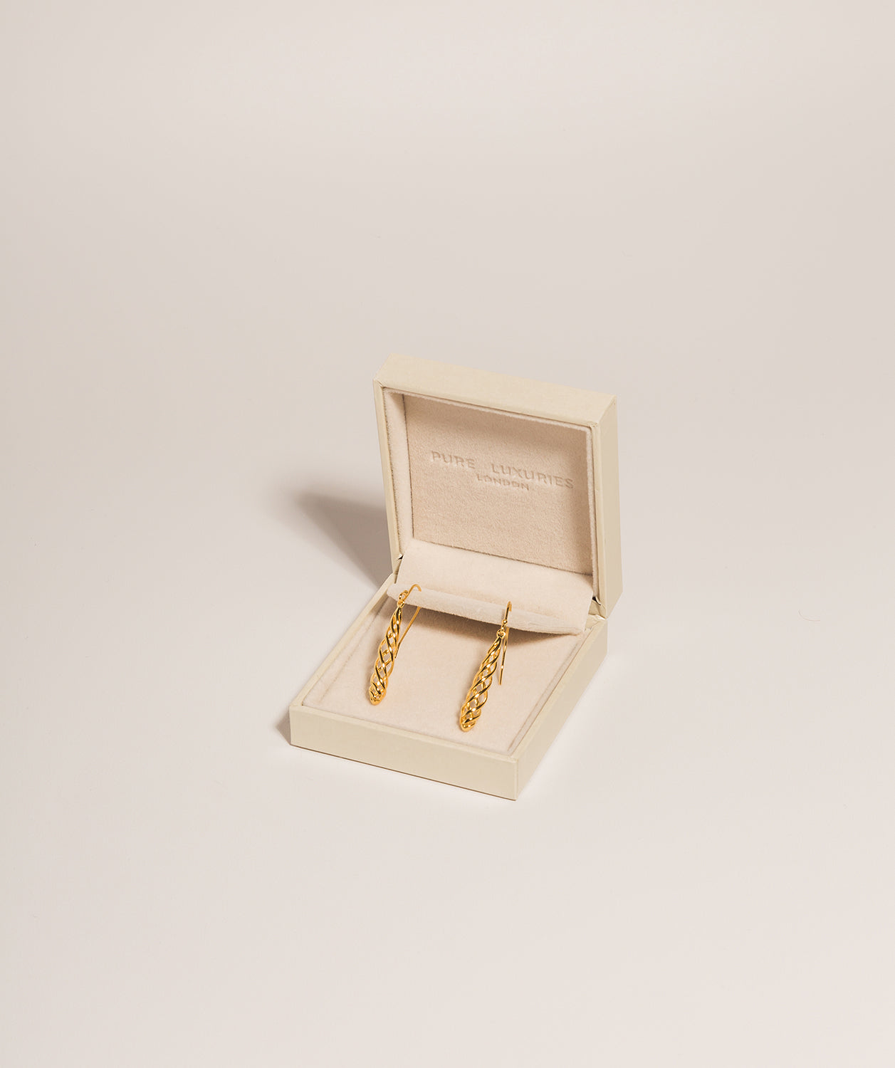 Gift Packaged 'Zaina' 18ct Yellow Gold Plated 925 Silver Cage Drop Earrings