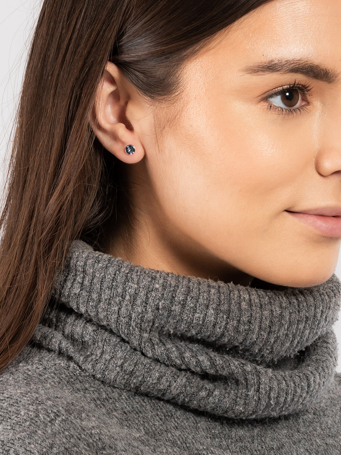 Gift Packaged 'Malika' 925 Silver & Blue Gemstone Stud Earrings