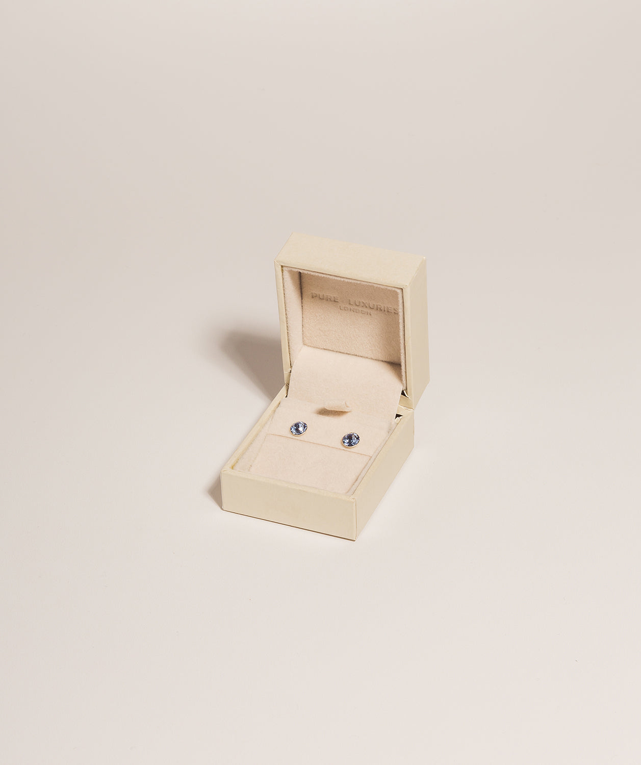 Gift Packaged 'Malika' 925 Silver & Blue Gemstone Stud Earrings