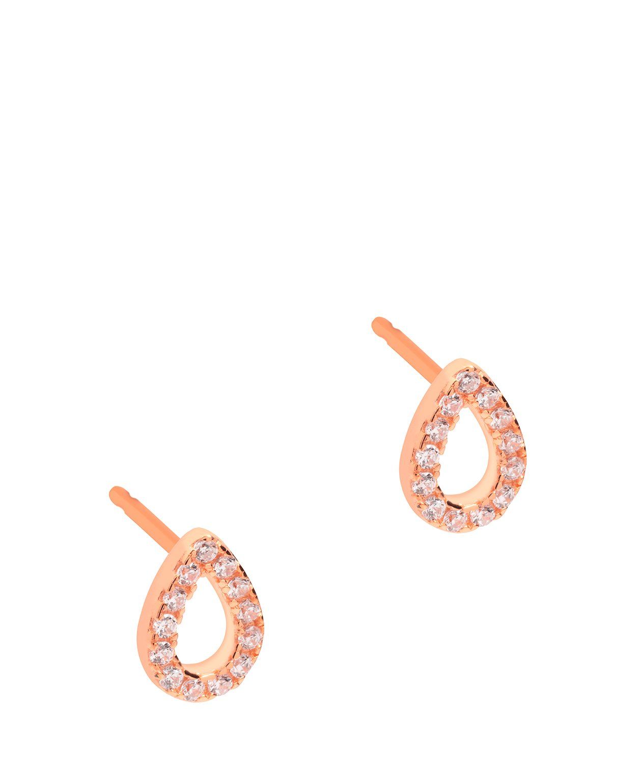 Gift Packaged 'Marilla' 18ct Rose Gold Plated Sterling Silver Teardrop Earrings