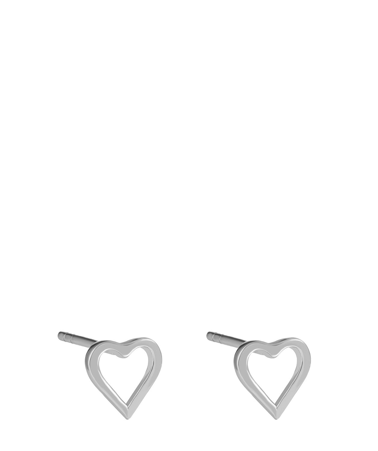 'Jonet' Sterling Silver Heart Stud Earrings image 1