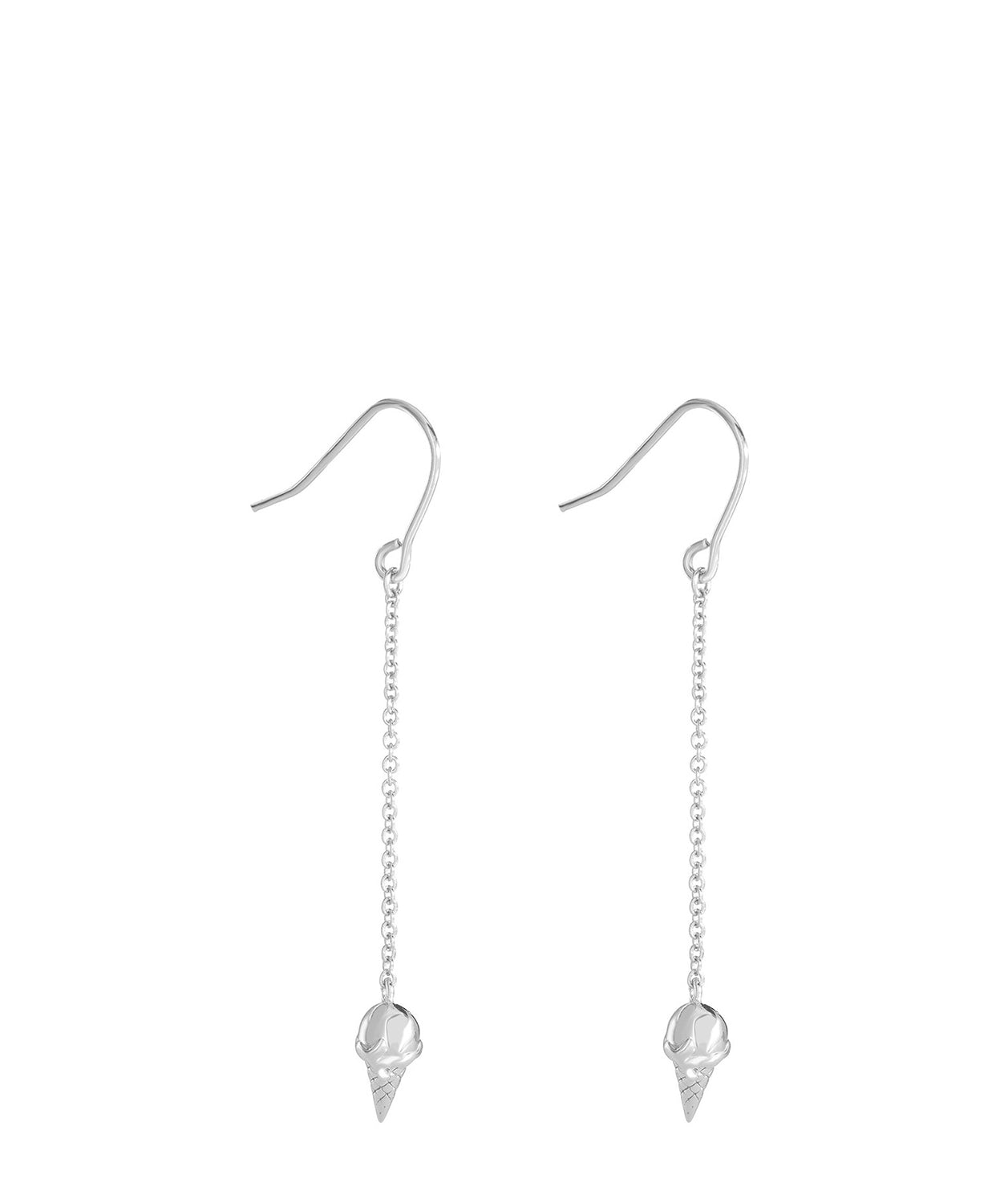 'Gelato' Sterling Silver Ice Cream Cone Earrings image 1