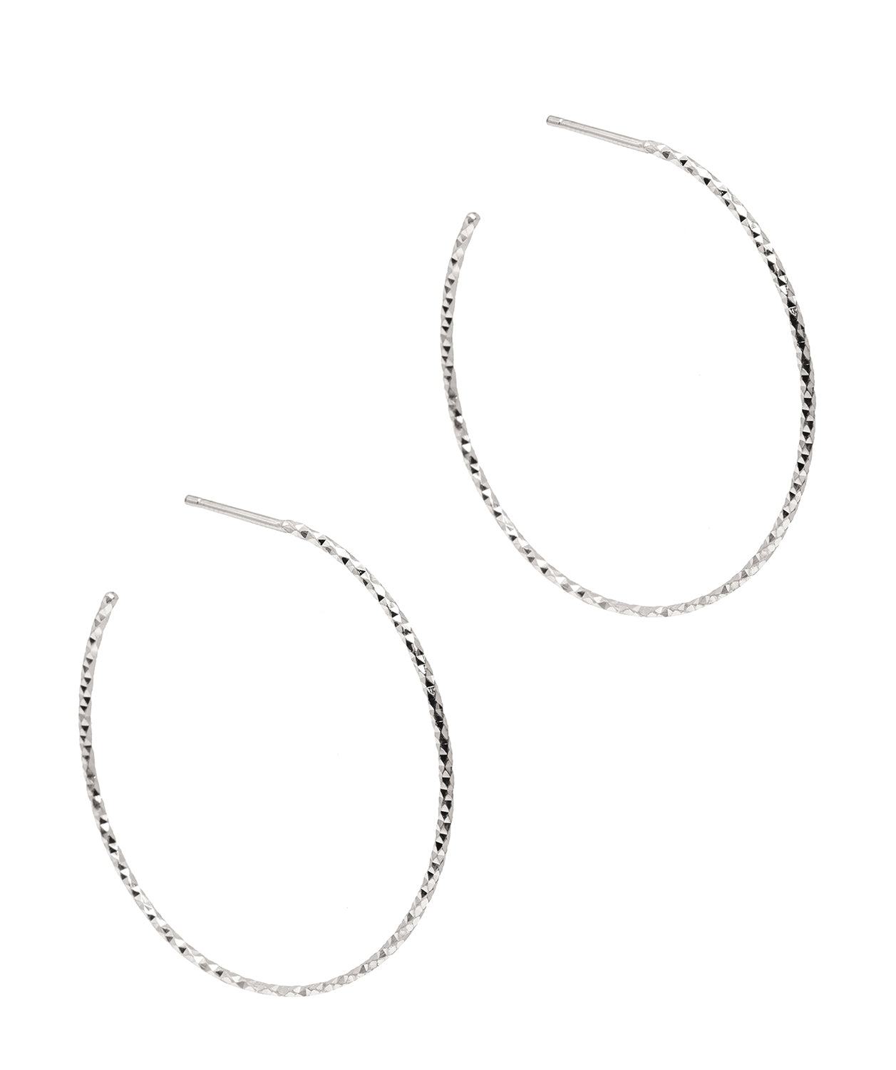 Gift Packaged 'Rhian' Sterling Silver Hoop Earrings