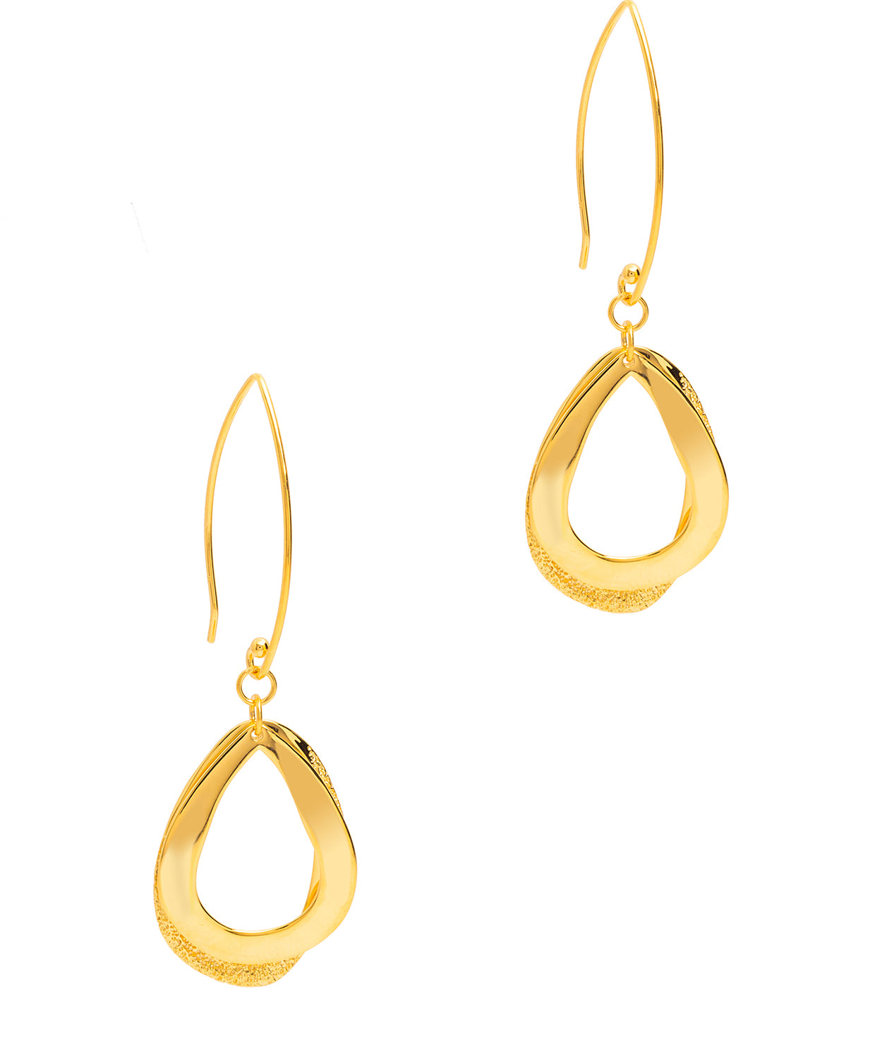 Gift Packaged 'Ember' 18ct Yellow Gold Plated Sterling Silver Drop Earrings