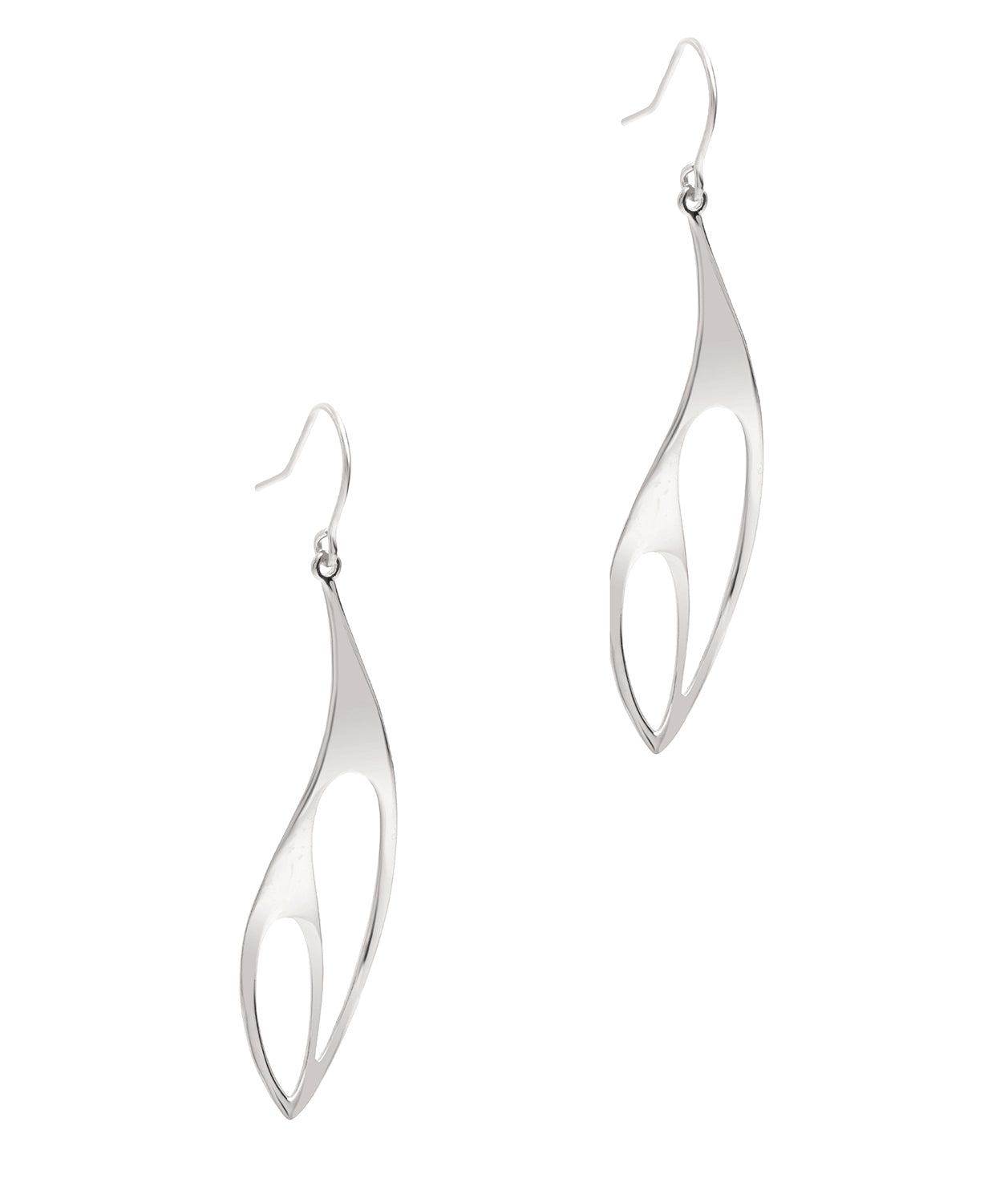 Gift Packaged 'Shirley' Sterling Silver Cut Out Drop Earring