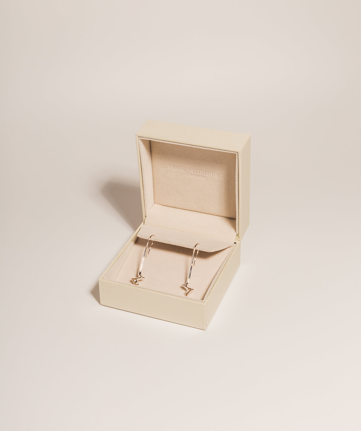 Gift Packaged 'Justina' 925 Silver Minimalist Angular Drop Earrings