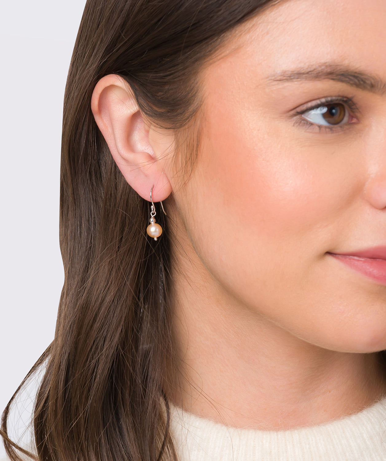 Gift Packaged 'Linda' Sterling Silver & Freshwater Pearl Drop Earrings