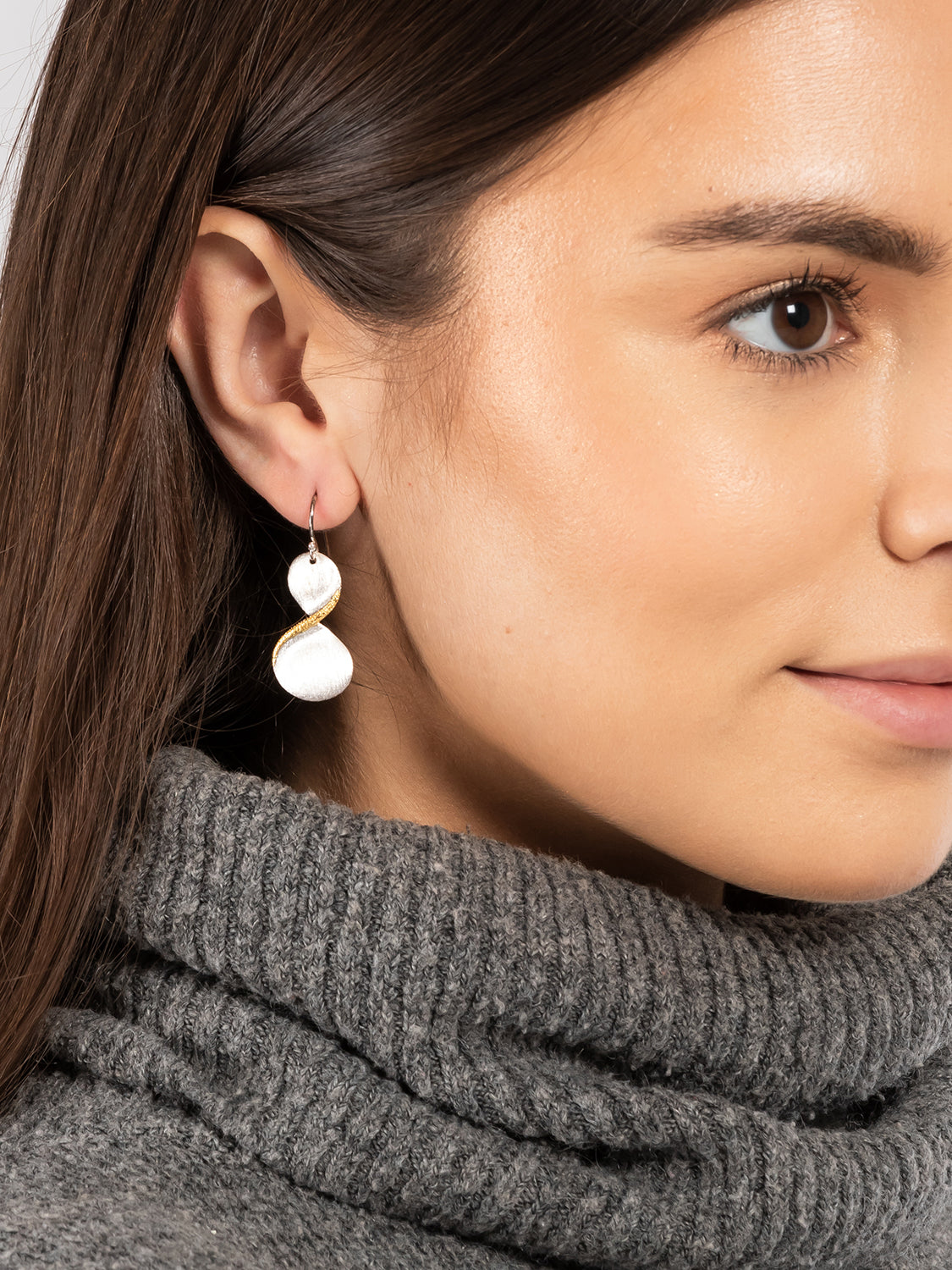 Gift Packaged 'Diane' 18ct Yellow Gold Plated 925 Silver & 925 Silver Drop Earrings