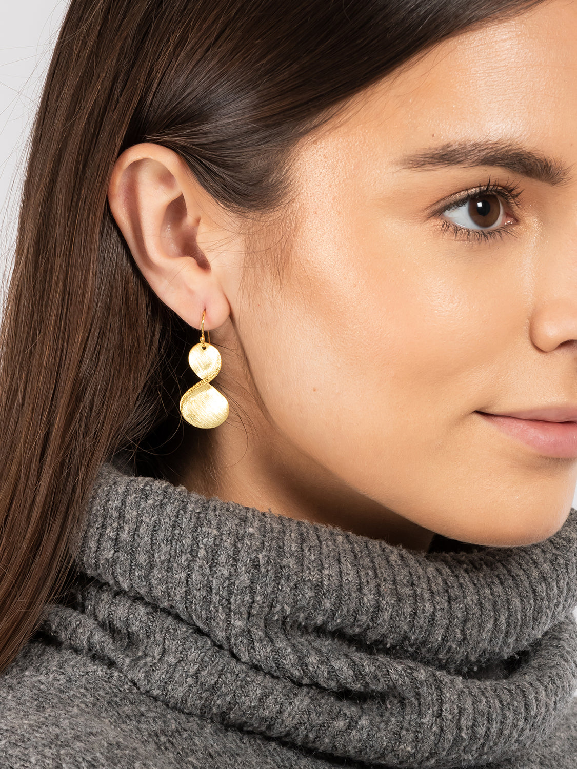 Gift Packaged 'Diane' 18ct Yellow Gold Plated 925 Silver Drop Earrings