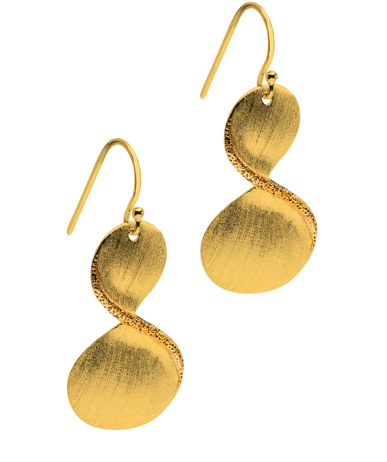 Gift Packaged 'Diane' 18ct Yellow Gold Plated 925 Silver Drop Earrings