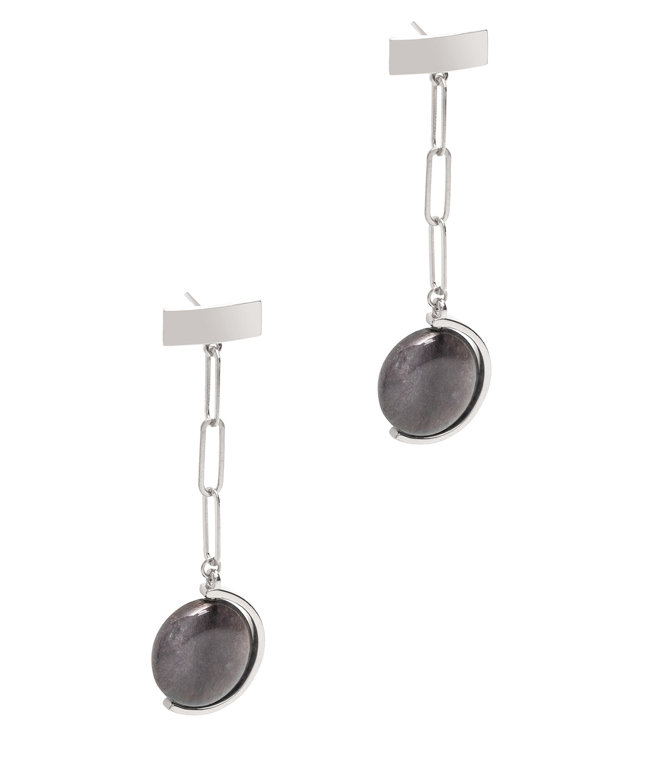 Gift Packaged 'Lucille' Sterling Silver Silver & Gemstone Drop Earrings