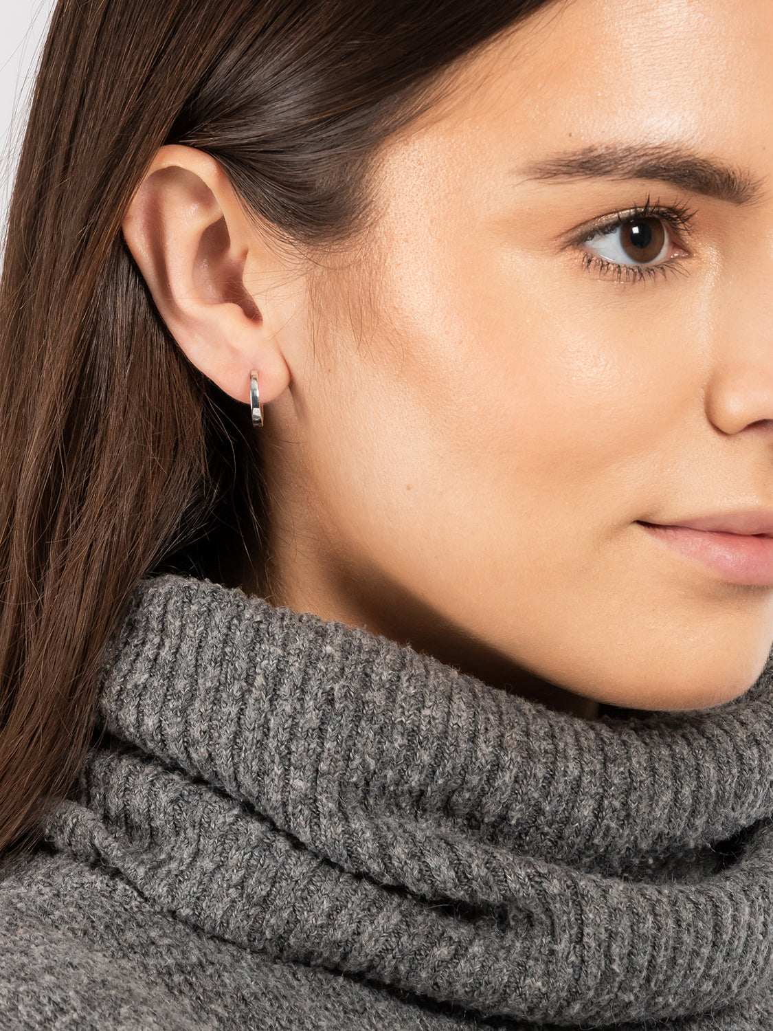 Gift Packaged 'Rubina' 925 Silver Hoop Earrings