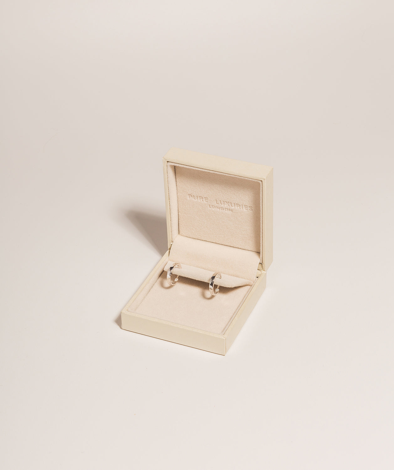 Gift Packaged 'Rubina' 925 Silver Hoop Earrings