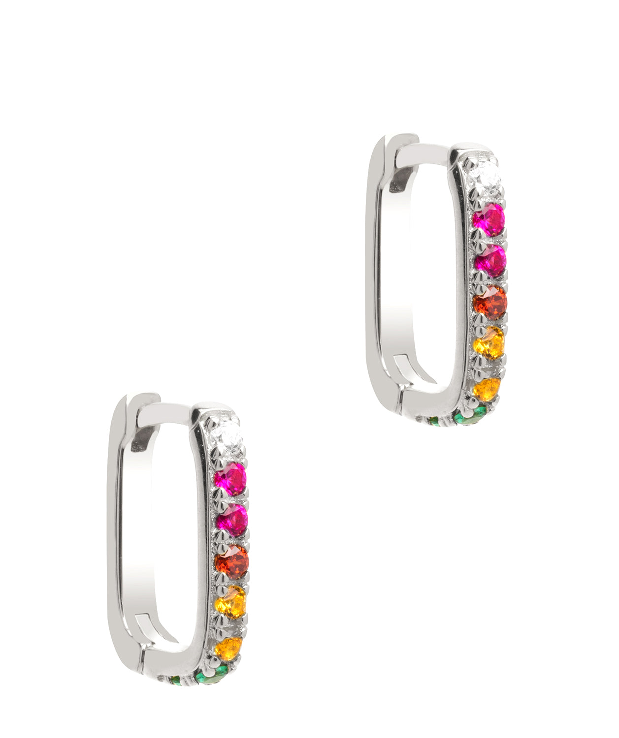 Gift Packaged 'Celana' 925 Silver & Multi-Coloured Cubic Zirconia Earrings