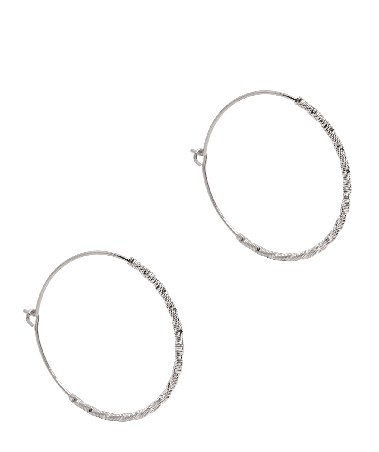 Gift Packaged 'Kessie' Sterling Silver Twist Hooped Earrings