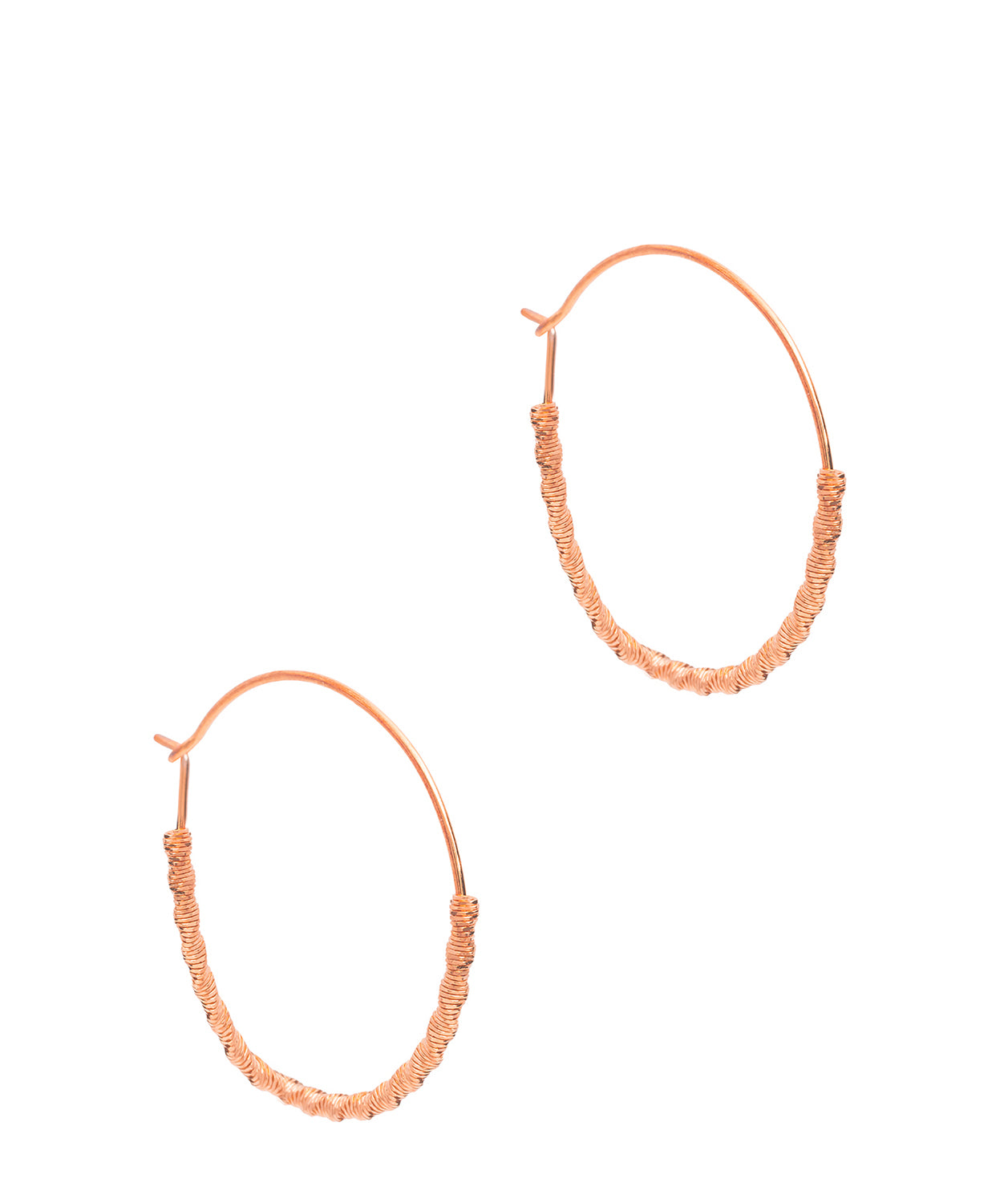 Gift Packaged 'Kimi' 18ct Rose Gold Plated Sterling Silver Coil Hooped Earrings