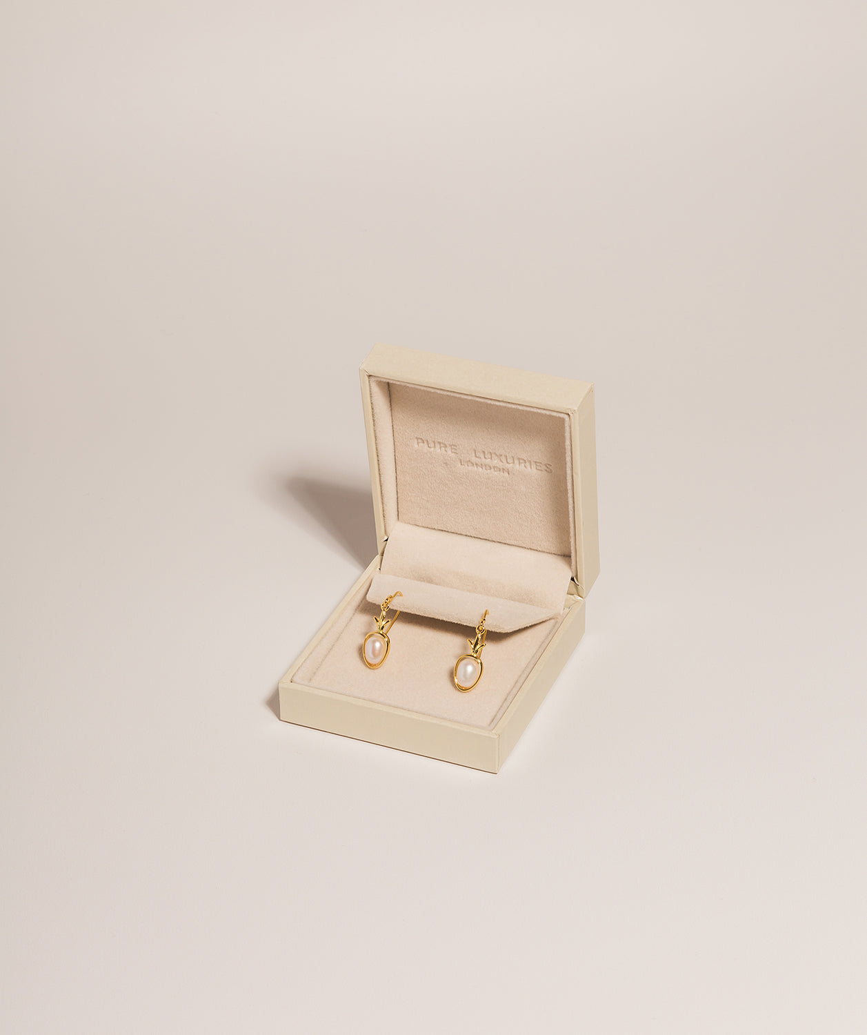 Gift Packaged 'Hailey' 18ct Yellow Gold Plated 925 Silver & Freshwater Pearl Drop Earrings