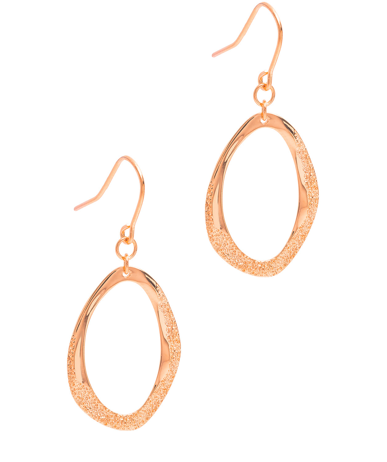Gift Packaged 'Soraya' 18ct Rose Gold Plated Sterling Silver Pendant Earrings