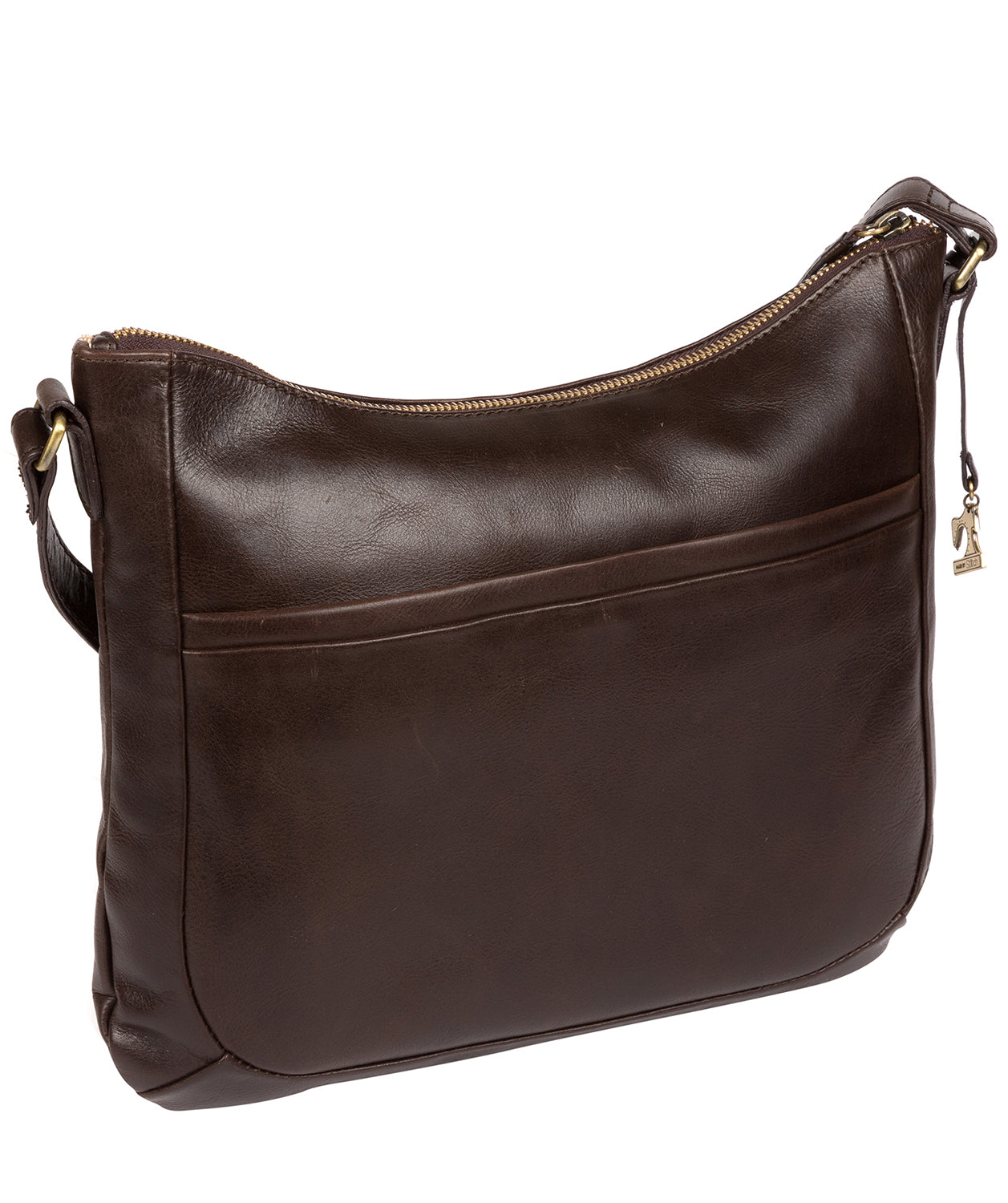 'Kay' Dark Chocolate Leather Cross Body Bag Pure Luxuries London