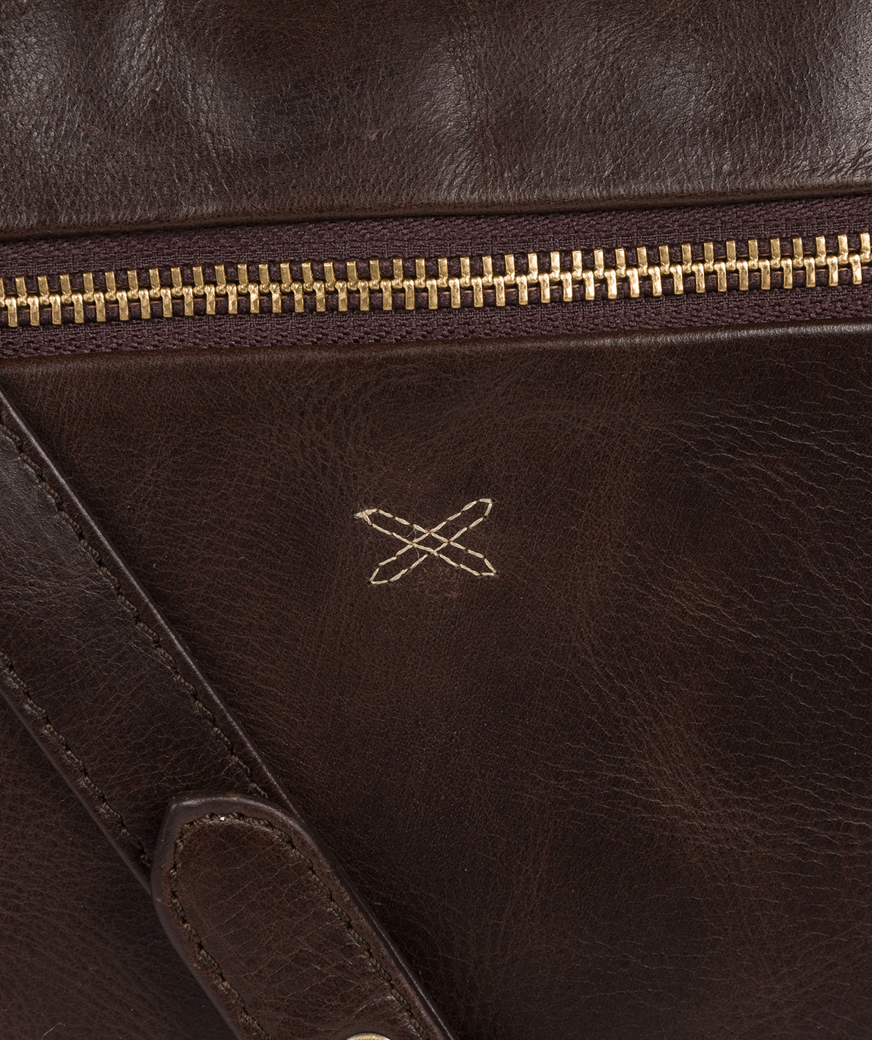 'Kay' Dark Chocolate Leather Cross Body Bag Pure Luxuries London