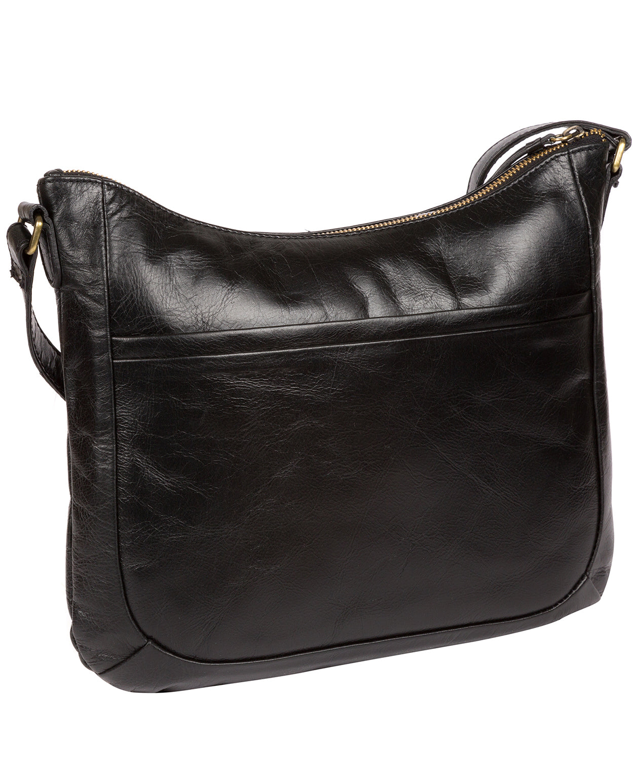 'Kay' Ebony Leather Cross Body Bag Pure Luxuries London