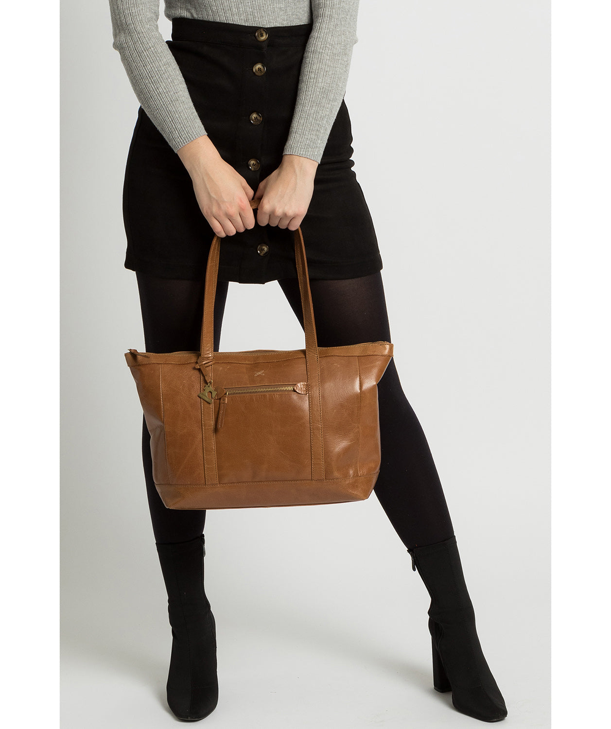 'Ellis' Saddle Leather Tote Bag image 2