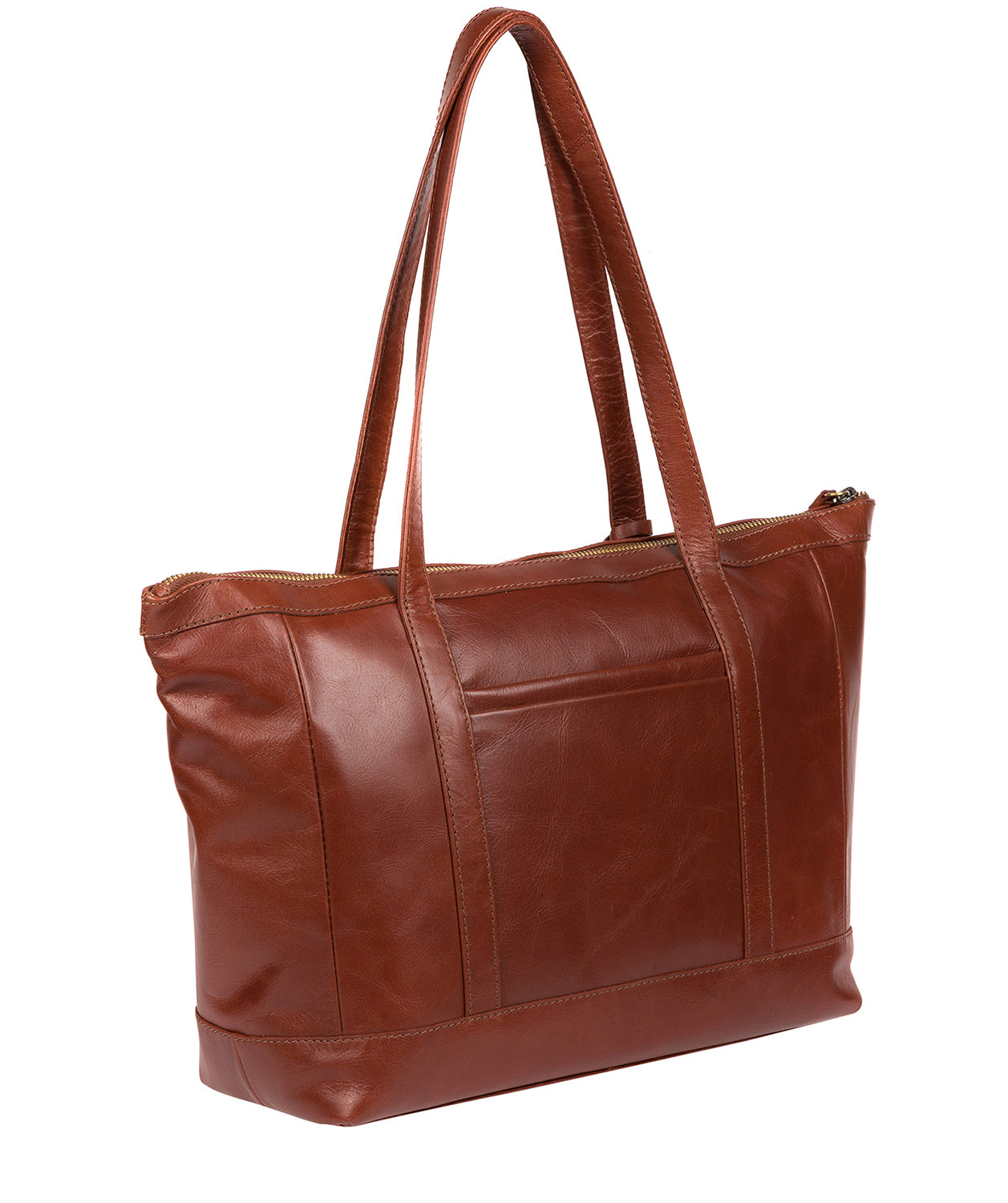 'Ellis' Whiskey Leather Tote Bag image 3