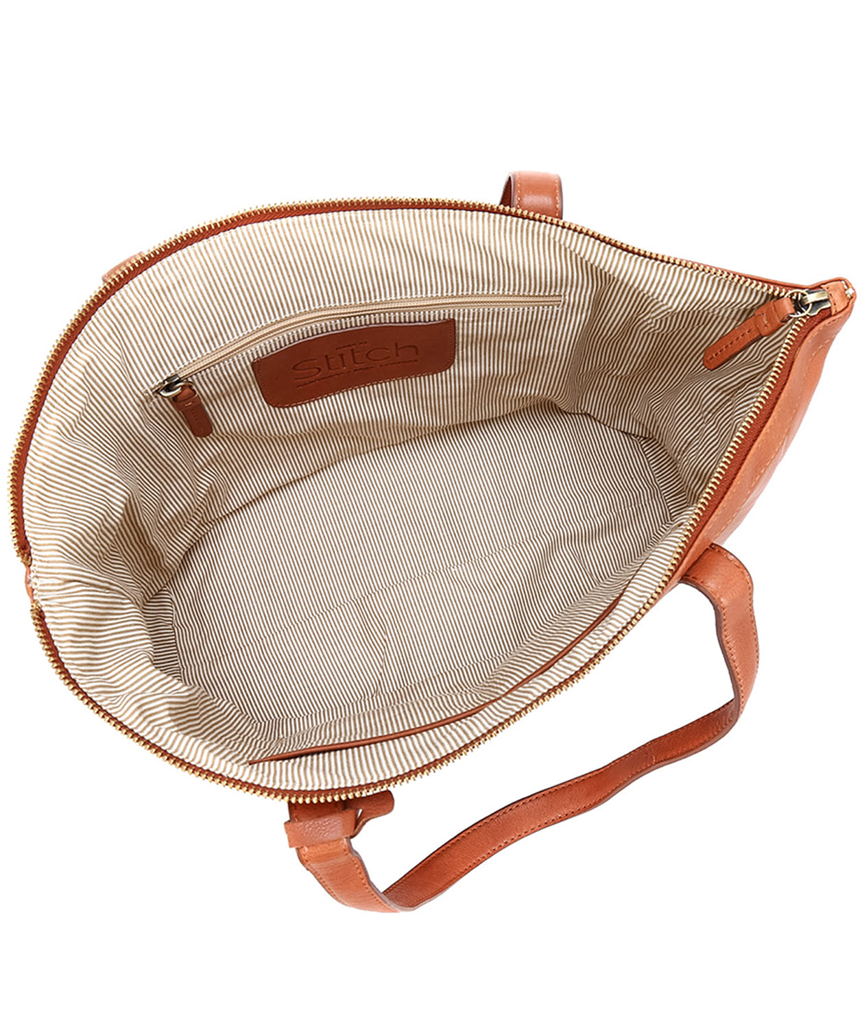 'Ellis' Toffee Leather Tote Bag