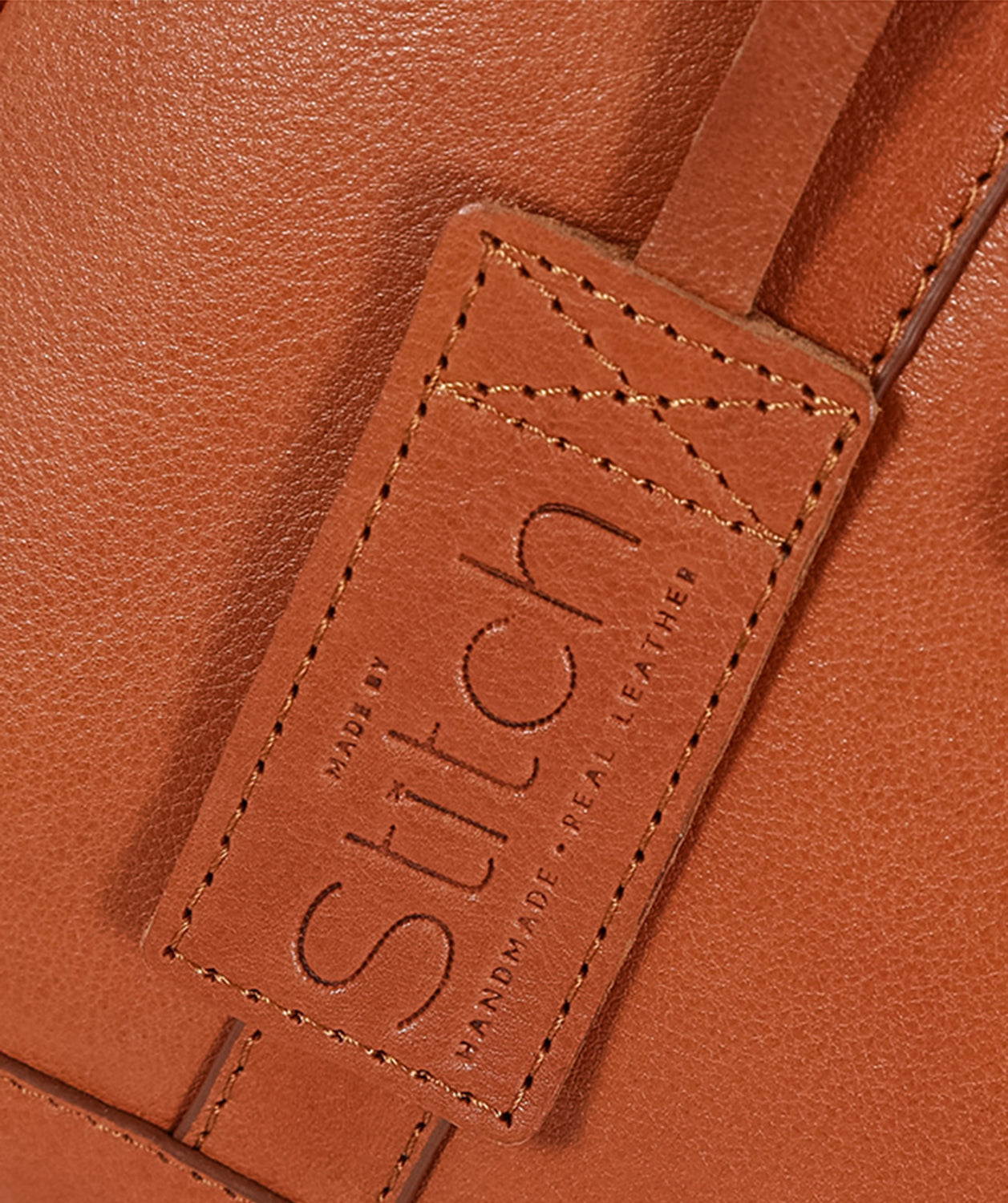 'Ellis' Toffee Leather Tote Bag