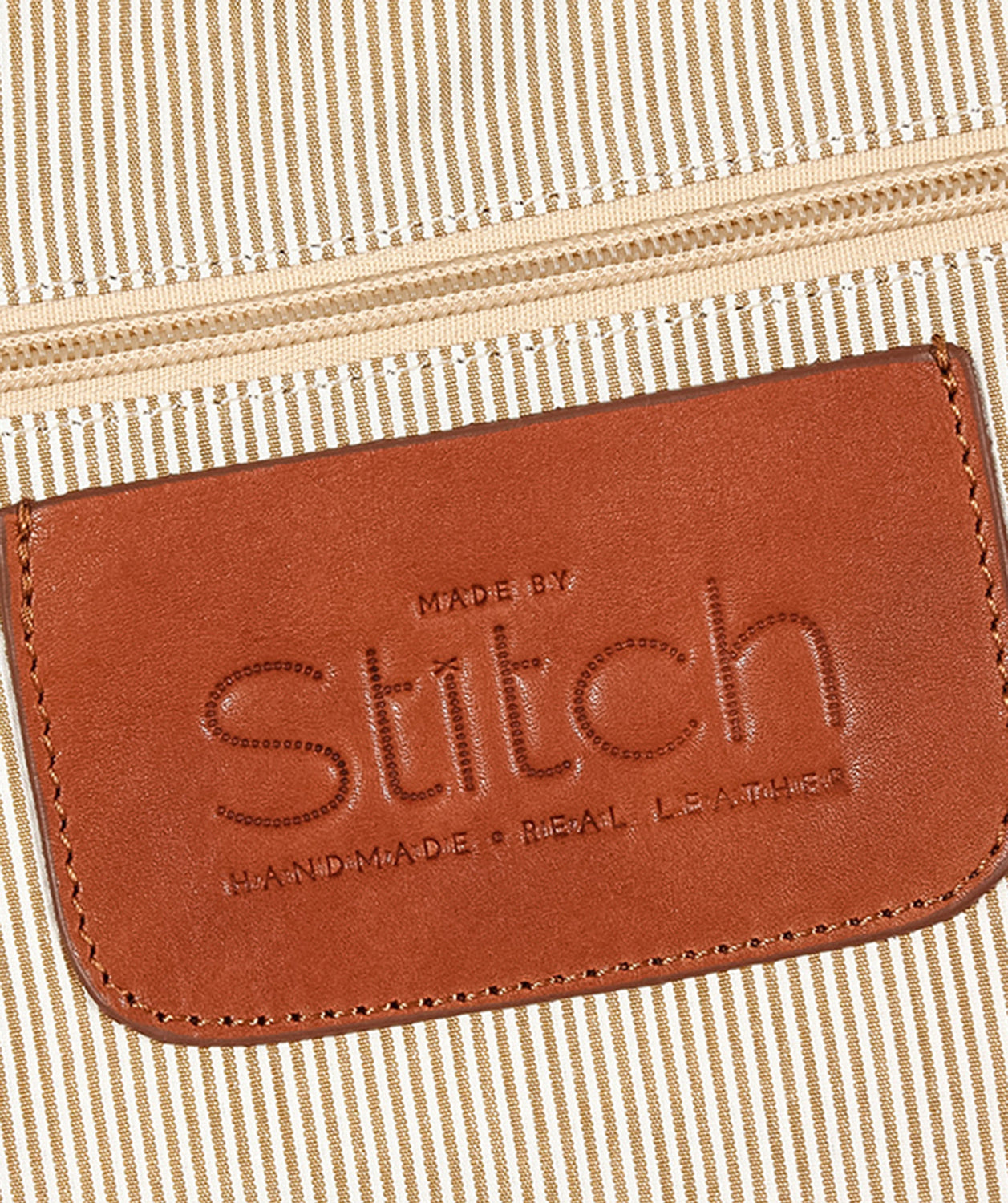 'Ellis' Toffee Leather Tote Bag