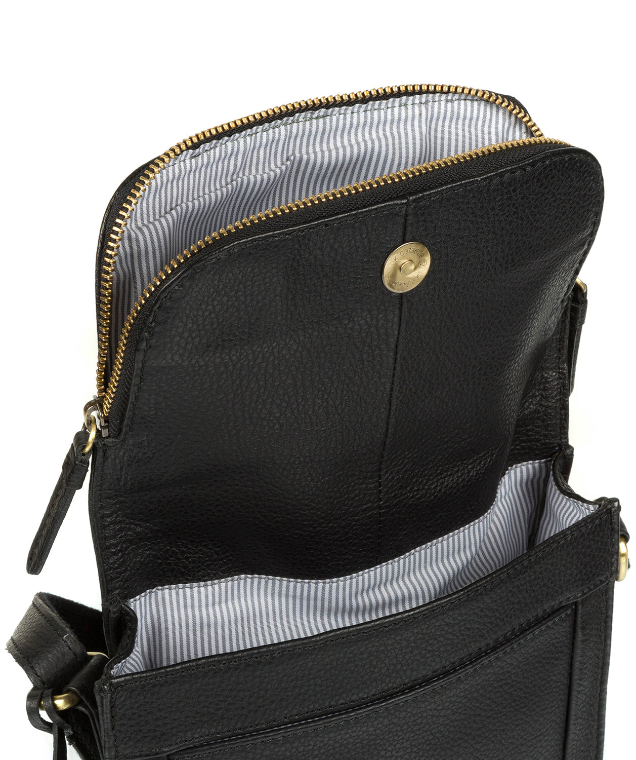 'Sophia' Black Leather Cross Body Bag image 8