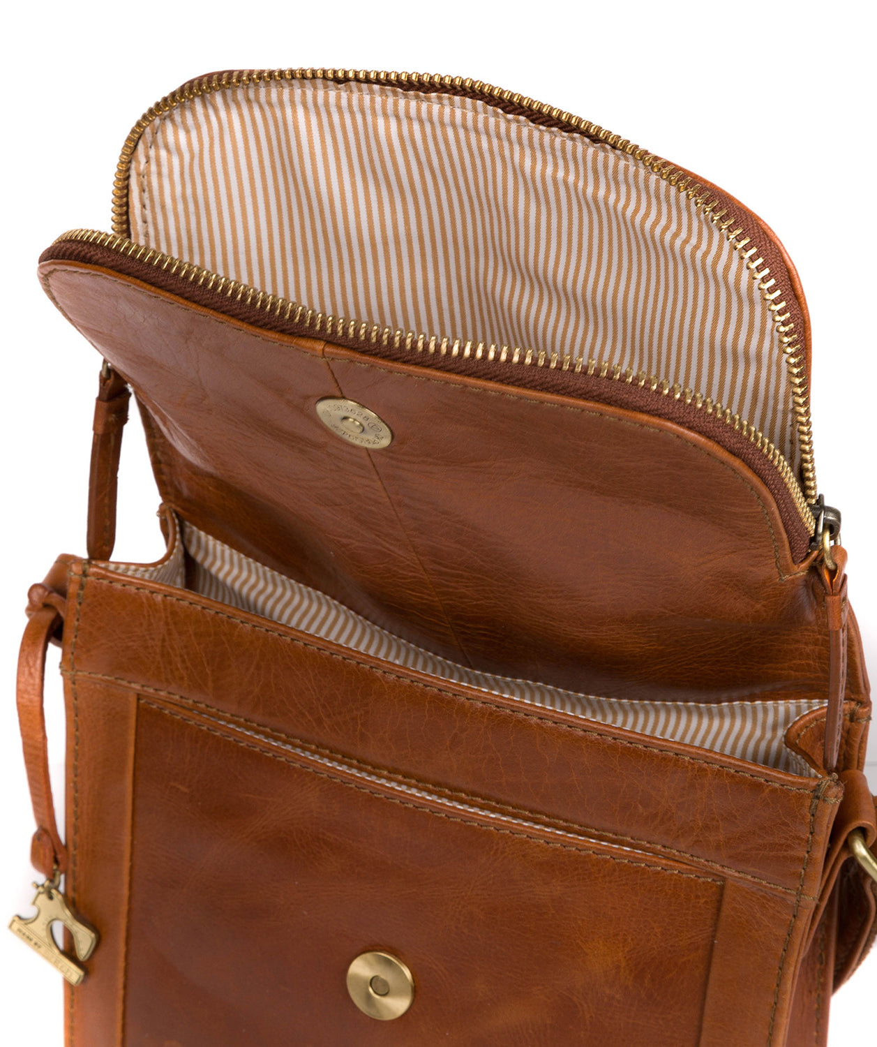 'Sophia' Bourbon Leather Cross Body Bag