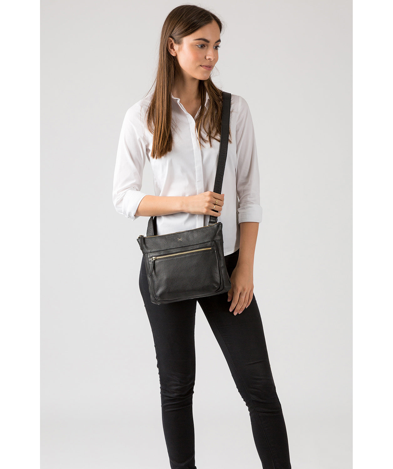 'Victoria' Black Cross Body Bag image 2