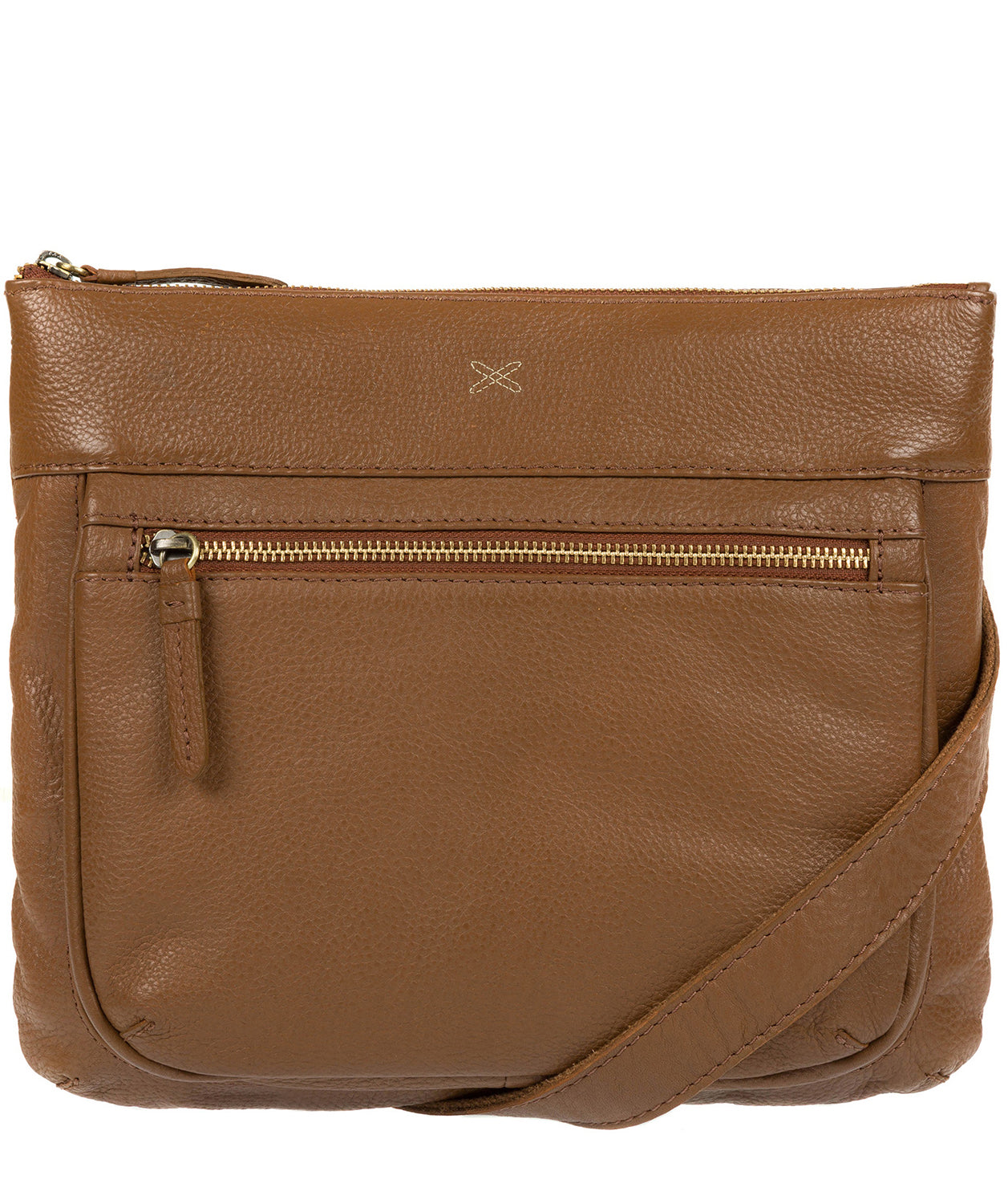 'Victoria' Dark Tan Cross Body Bag image 1